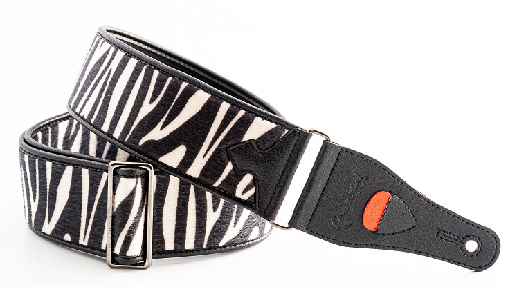 Correa para bajo y guitarra modelo ZEBRA vegana, libre de partes animales .